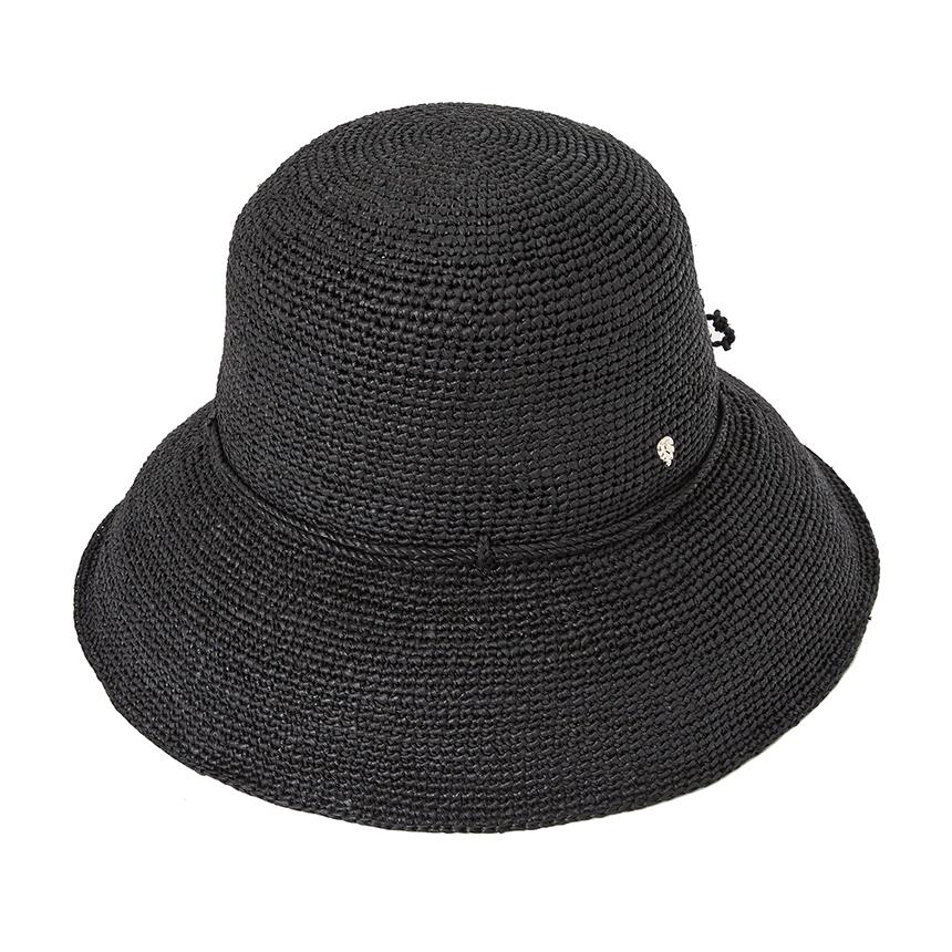 HELEN KAMINSKI Women's Raffia Cloche Hat HAT50330 CHARCOAL