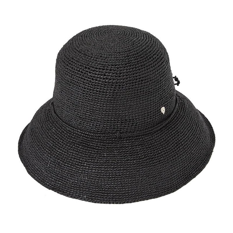 HELEN KAMINSKI Women's Raffia Cloche Hat HAT50330 CHARCOAL