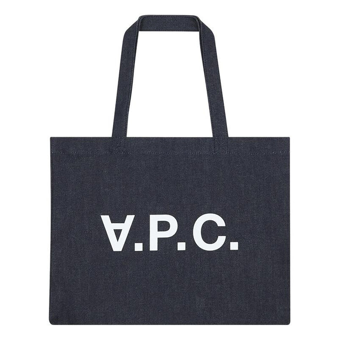 A.P.C. Indigo Logo Canvas Tote Bag M61446 IAI