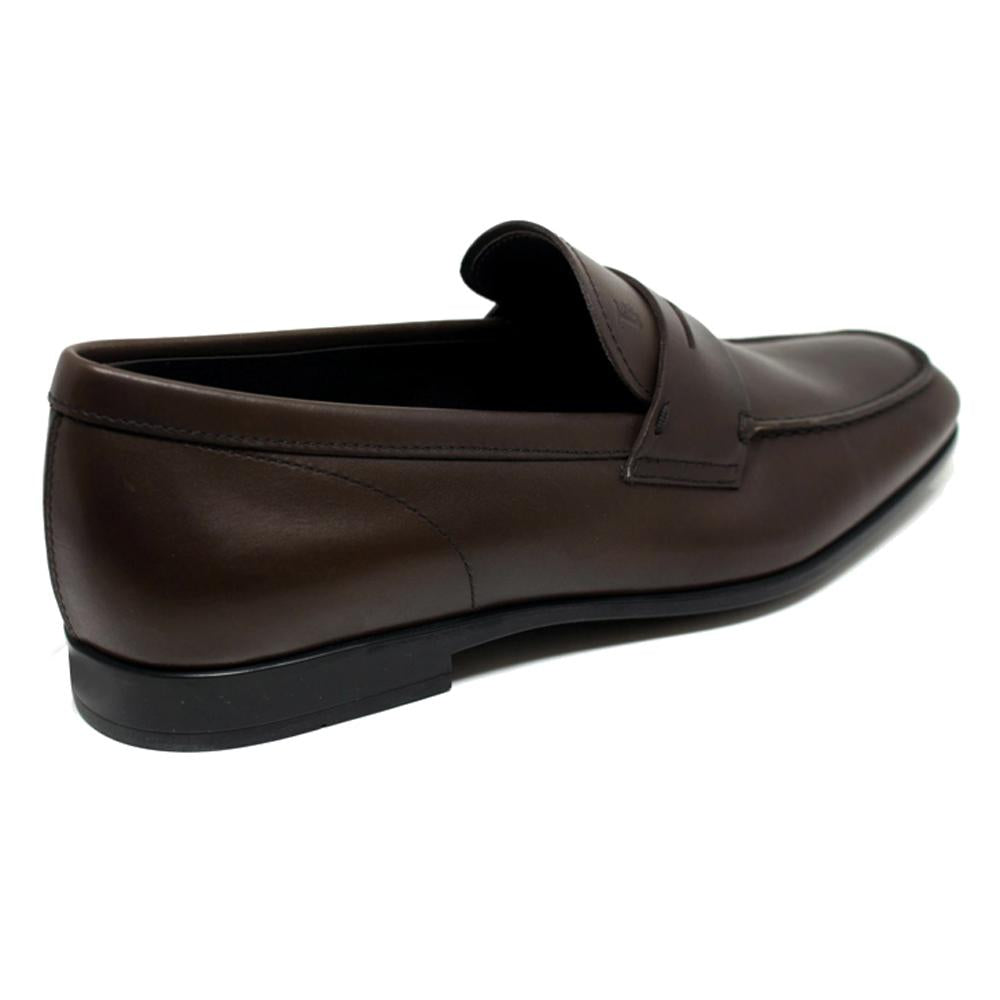 Tods Gomma Reggera Moccasin Loafers Black Leather Men's Shoes