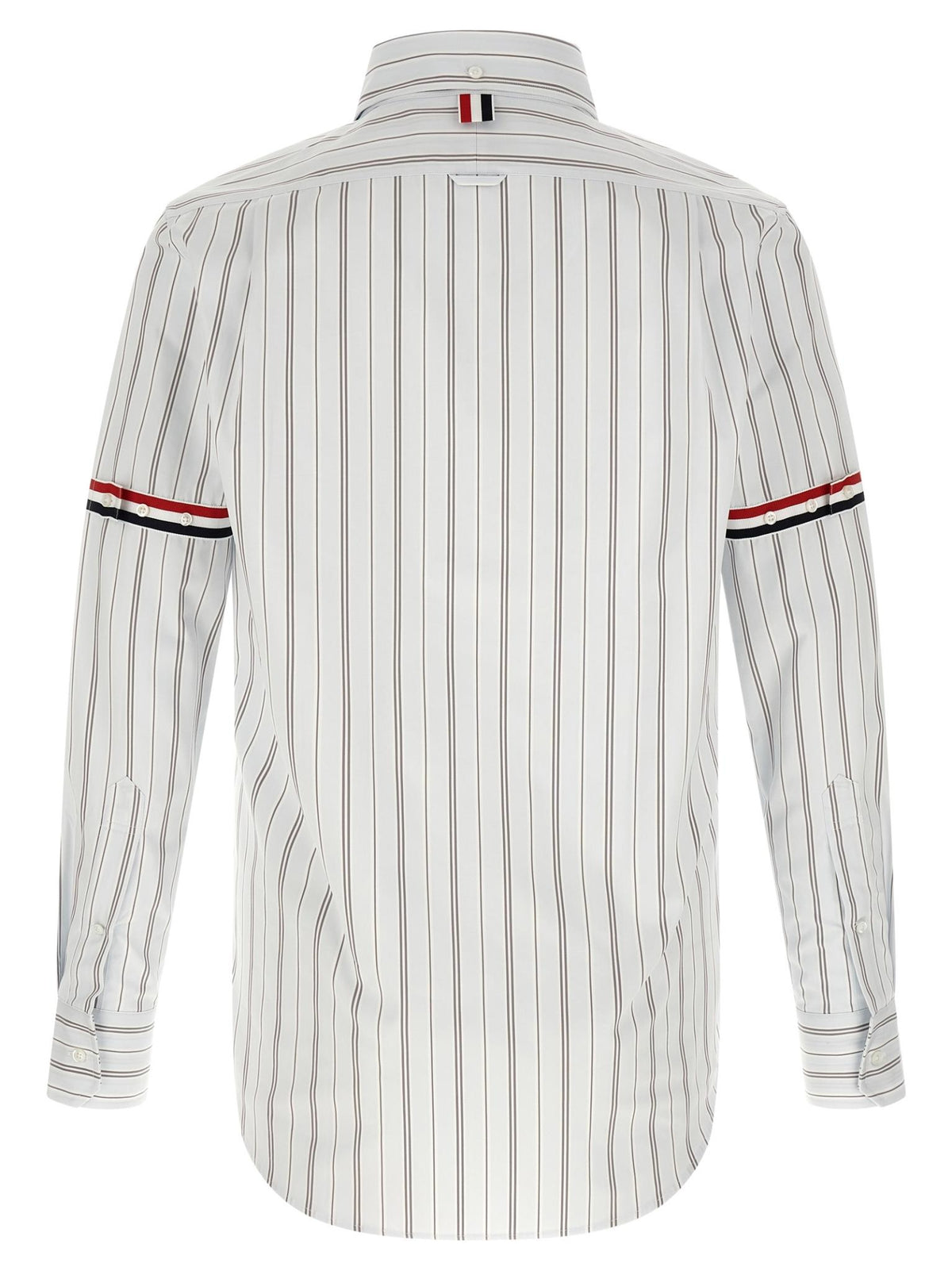 THOM BROWNE White Oxford Long Sleeve Button-Down Shirt