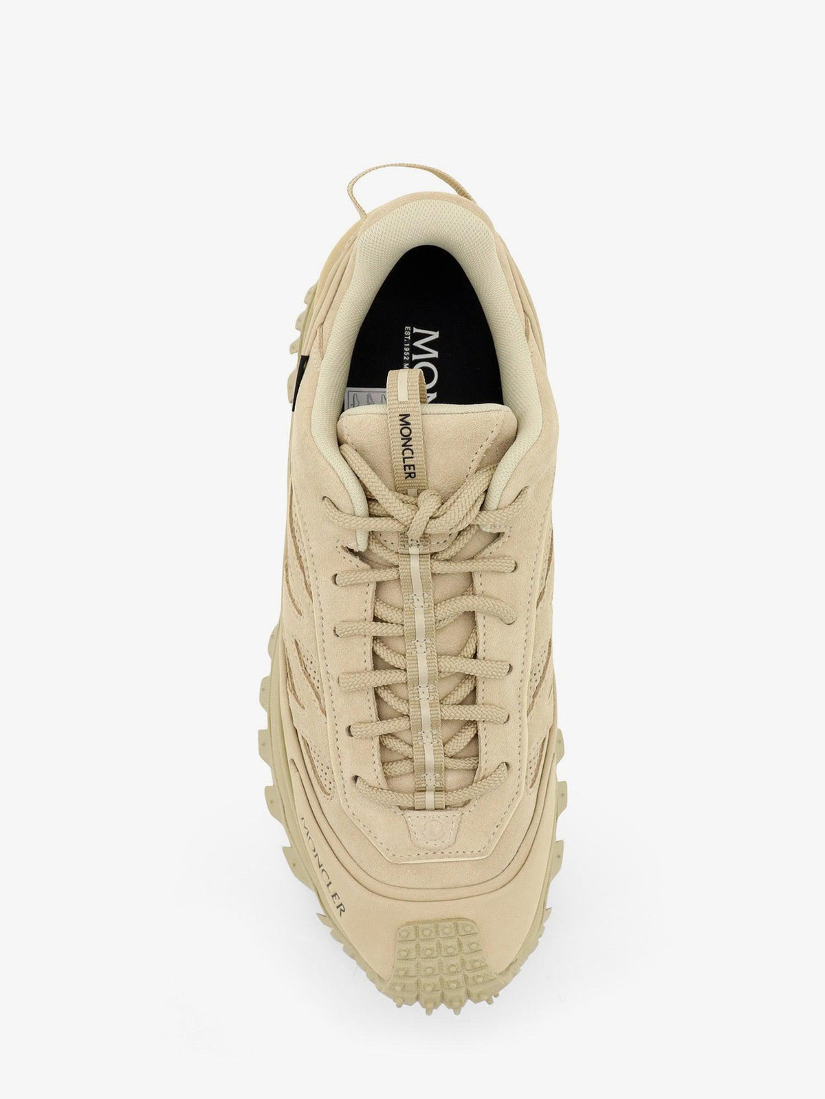 Moncler White Leather Low-Top Sneakers for Men