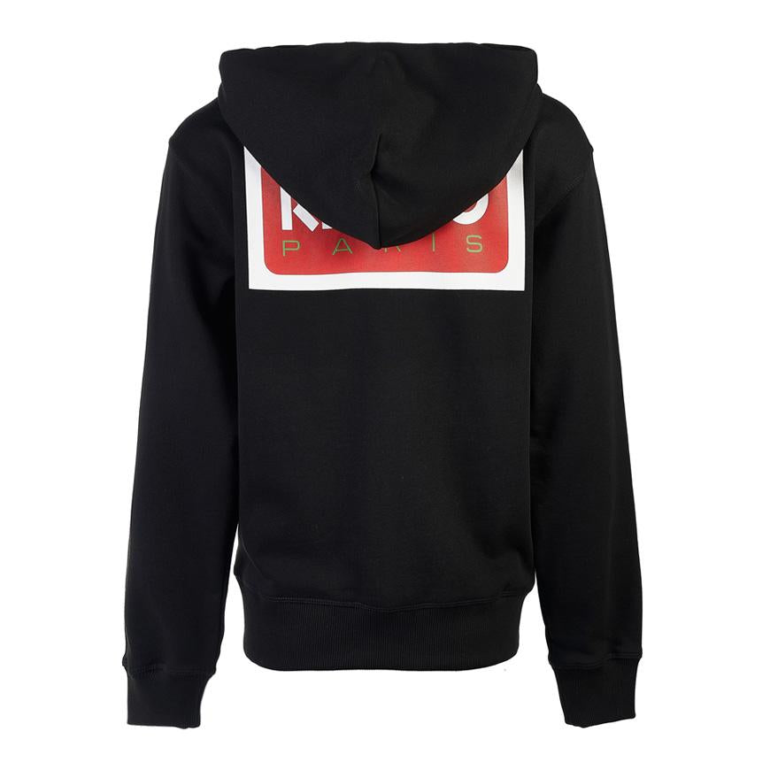 KENZO Logo Print Hooded Zip-Up Jacket for Women FD62SW0894MF 99J