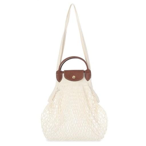 Longchamp Le Pliage Filet Shoulder Bag Ecru 10121 HVH 037