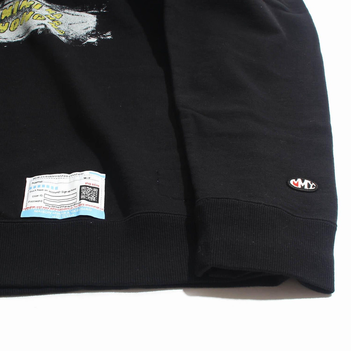 Maison Mihara Yasuhiro Black Word Balloon Hoodie Men's