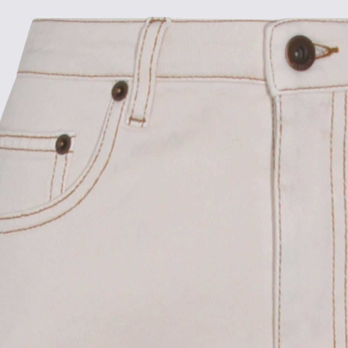BURBERRY Beige Cotton Crop Pants