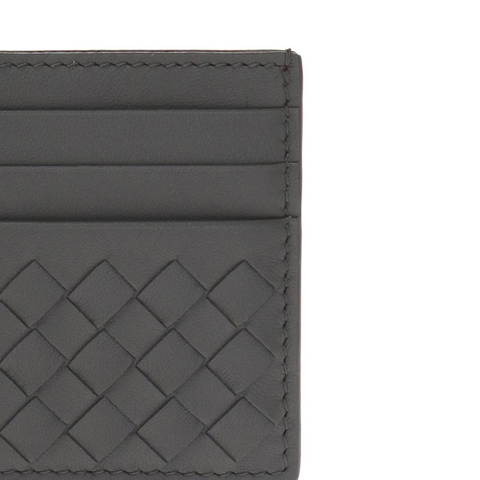 Bottega Veneta Intrecciato Leather Card Holder Blue