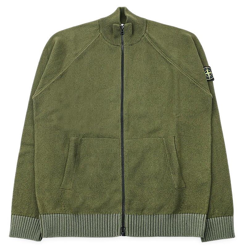 STONE ISLAND Men's High-Neck Zip Military Jacket with Patch 5100036 S01D3 V005G