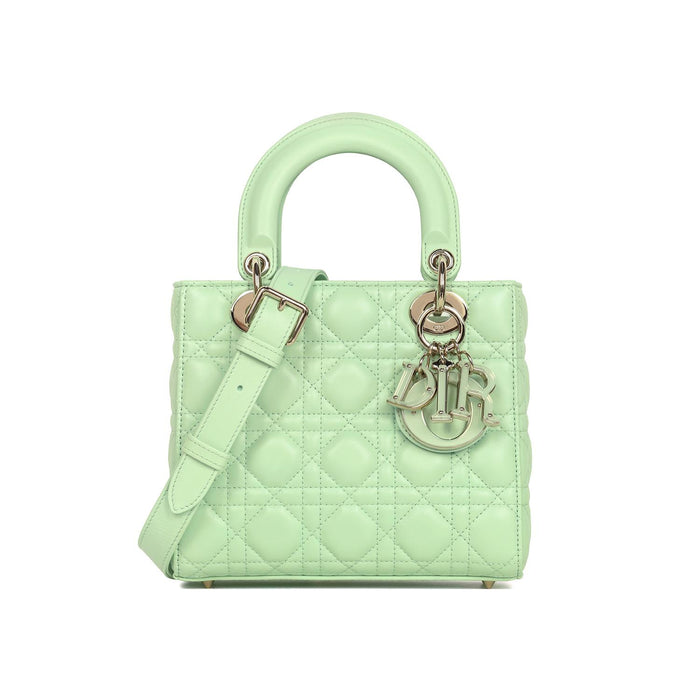 DIOR Pastel Mint Lady Dior Small Tote Bag M0531ONII 66H