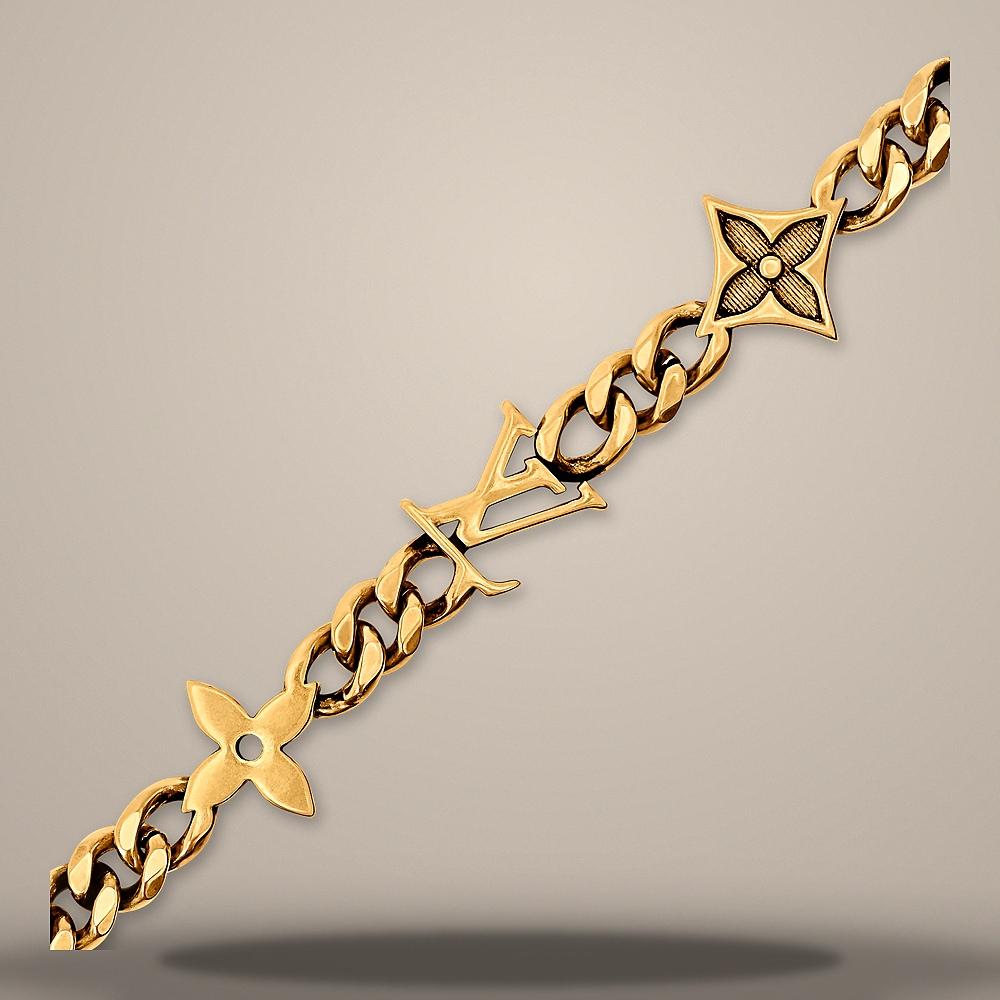 Louis Vuitton Monogram Row Bracelet Brown Coated Canvas 23cm M03752