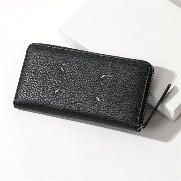 Maison Margiela Stitch Zip Long Wallet Black