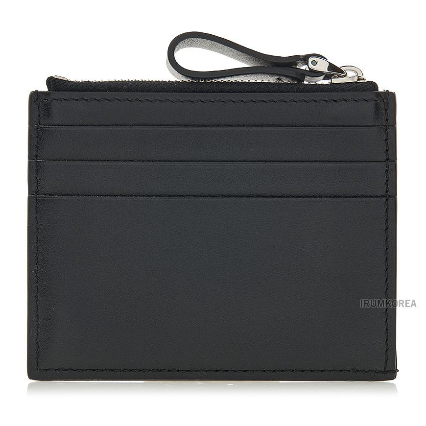 VALENTINO Garavani V Logo Zip Card Holder Unisex Black Leather 4Y2P0U76 ZQU 0NO