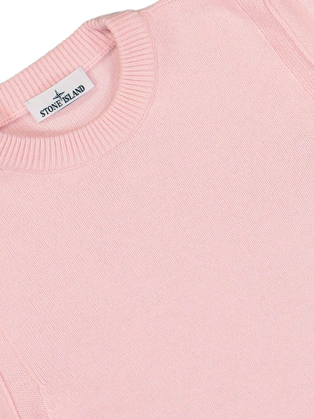 STONE ISLAND Wool Round Neck Knit Sweater Navy Men