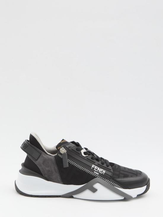 FENDI Flow Leather Low Top Sneakers 7E1392 AY9W F1EX4