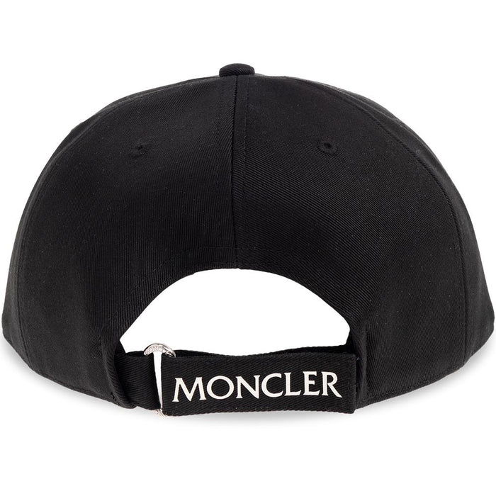 Moncler Logo Patch Printed Black Baseball Cap 3B000 02 0U162 999