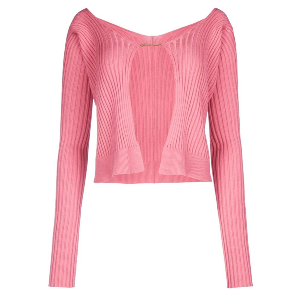 JACQUEMUS La Maille Pralù Ribbed Cardigan Green Knit Women’s