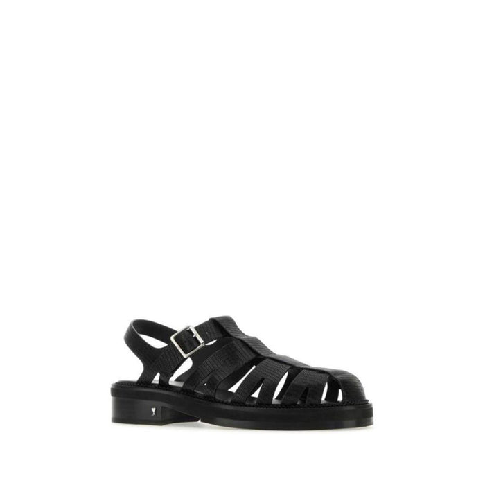 AMI Fisherman Leather Sandals Black Unisex