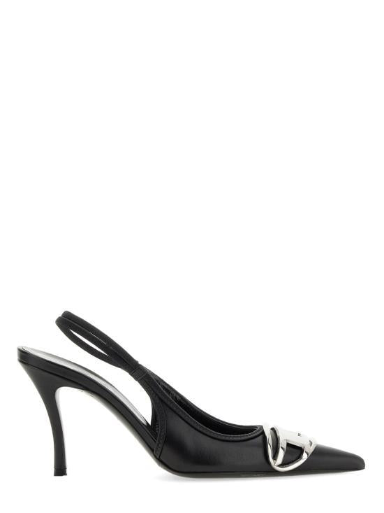 DIESEL Black D Venus Slingback Heels