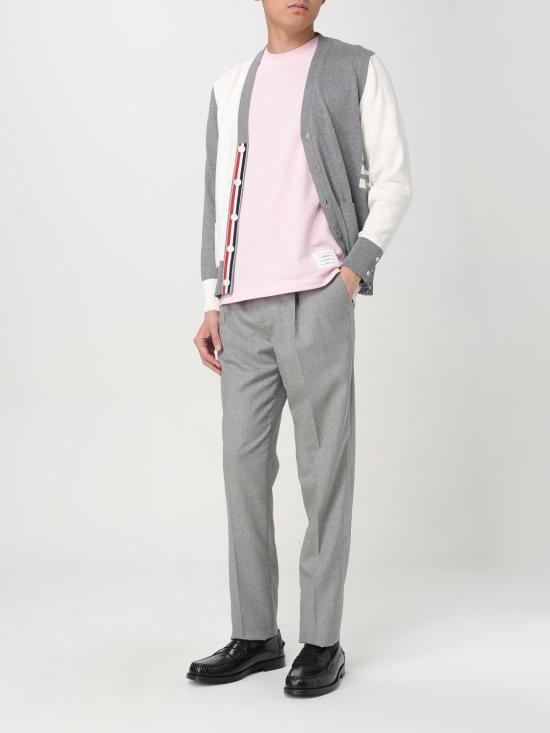 THOM BROWNE Pink Short Sleeve Cotton T-Shirt MJS123A 00050