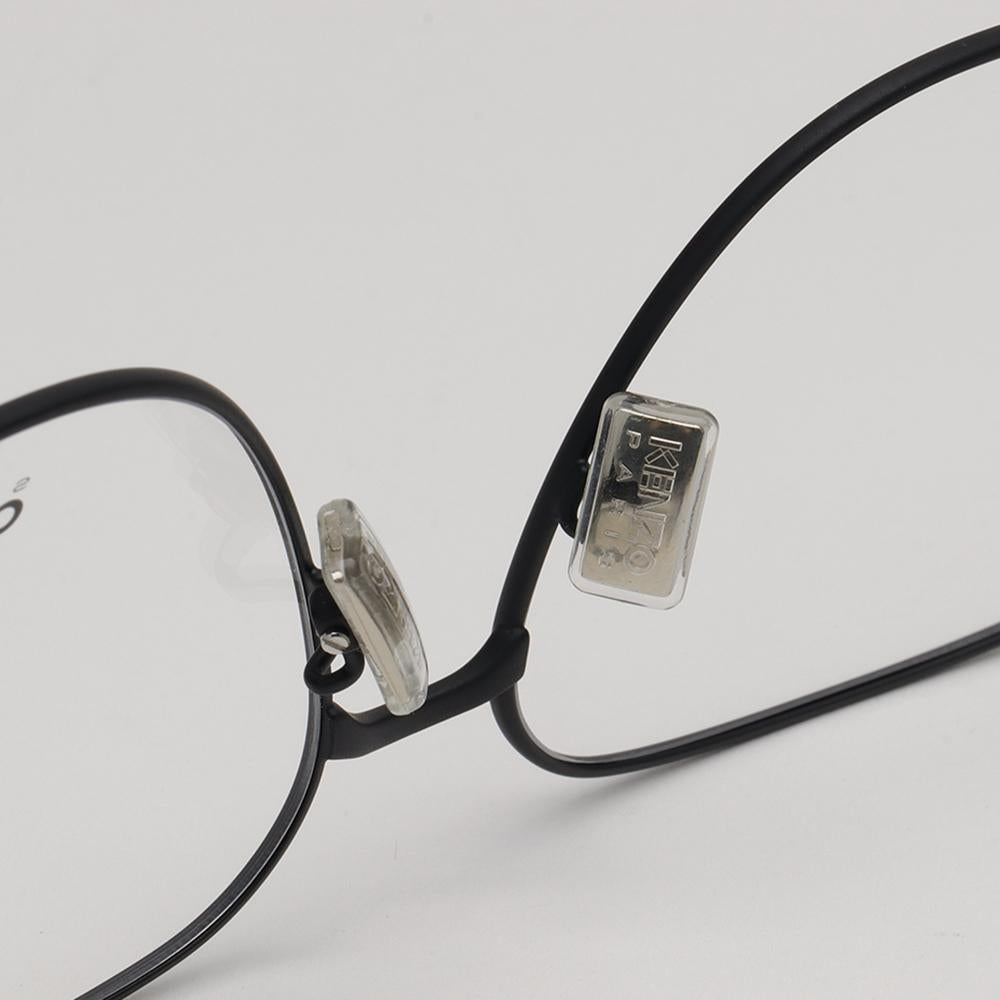 KENZO Matte Black Square Metal Frame Eyeglasses KZ50182U 002