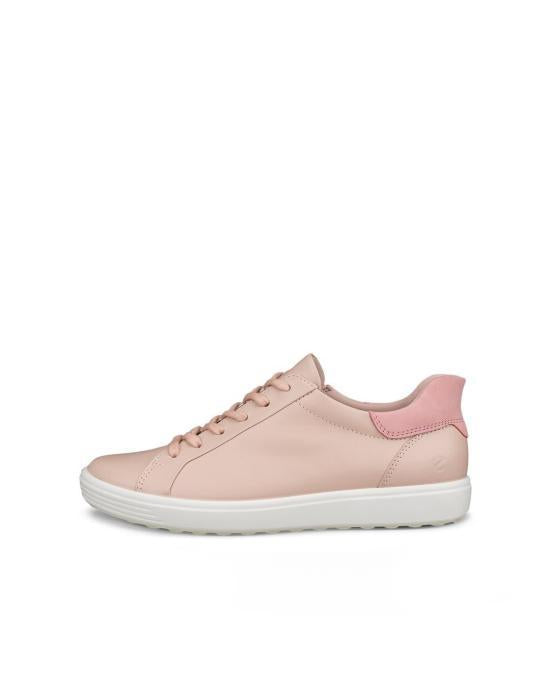 ecco Pink Leather Low-Top Sneakers 470843 61145