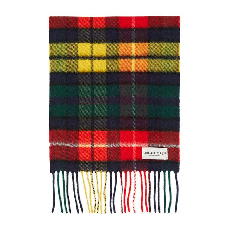 Johnstons of Elgin Tartan Cashmere Scarf Unisex KU0310 BUCHANAN