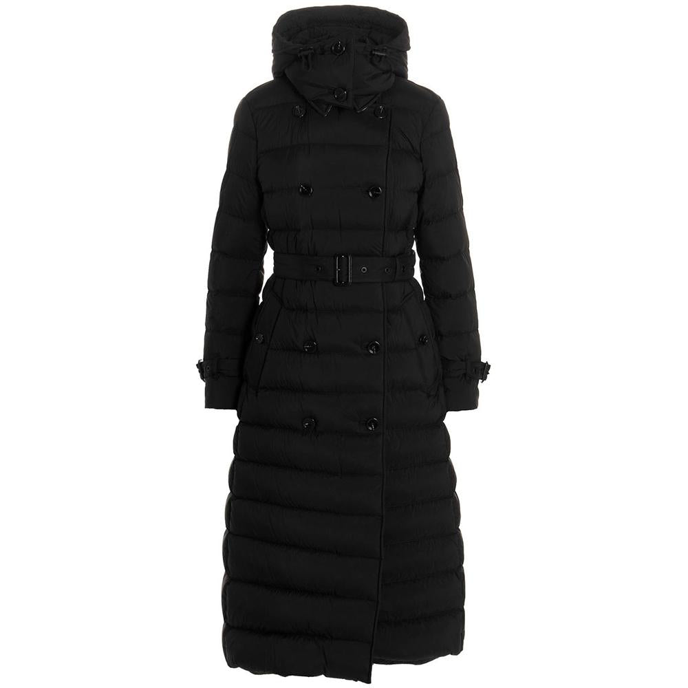 BURBERRY Black Belted Long Down Puffer Coat