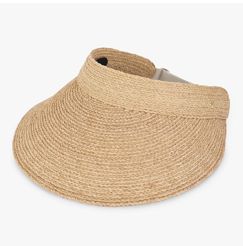 HELEN KAMINSKI Kirsten Raffia Visor Sun Cap Hat 50305 NATURAL