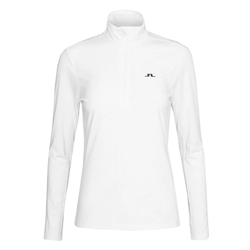 J LINDEBERG Lauryn Logo Half-Zip T-Shirt Women’s White
