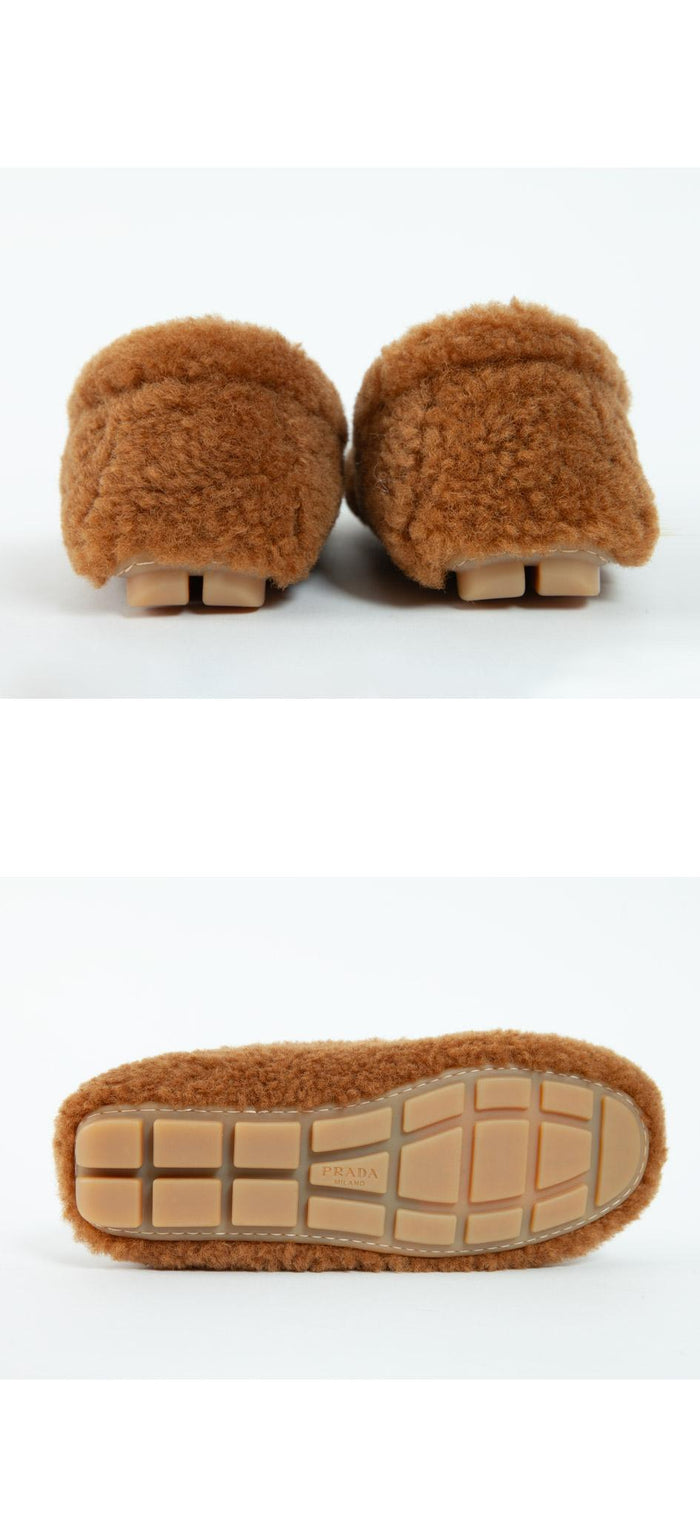 PRADA Shearling Driving Loafers 1DD087 MPD F098L