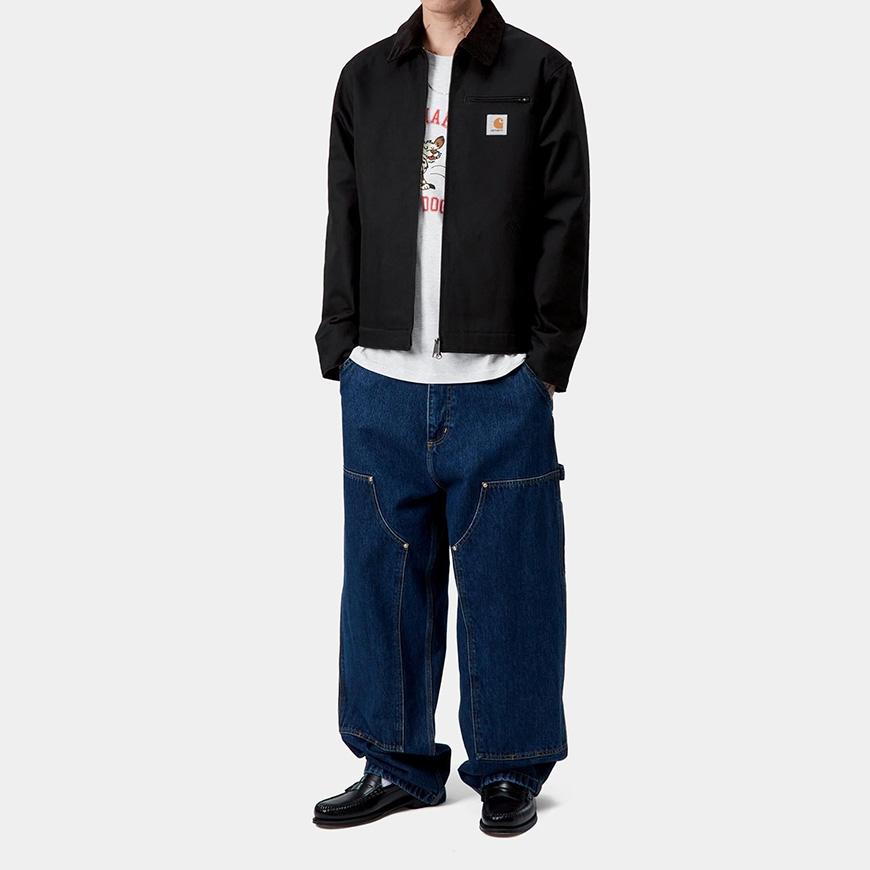 CARHARTT WIP Detroit Jacket Black Cotton Canvas Mens Jacket