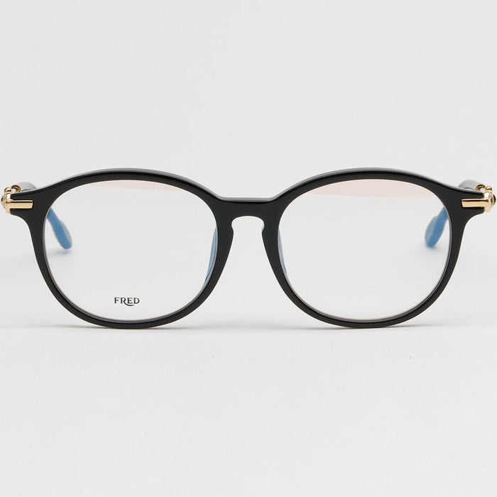 FRED Black Acetate Asian Fit Eyeglass Frames Unisex