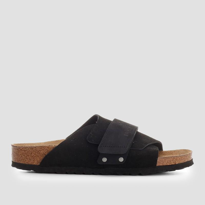 Birkenstock Kyoto Suede Slide Sandals Narrow Fit Black Unisex