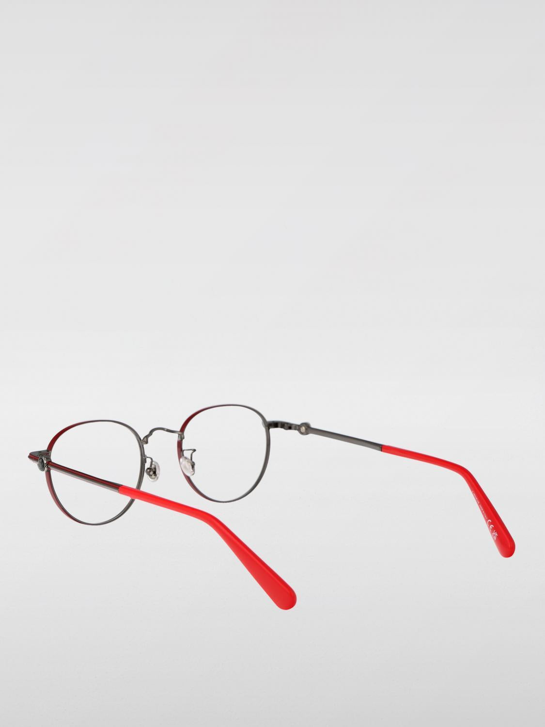 Moncler Gray Acetate Rectangular Eyeglasses