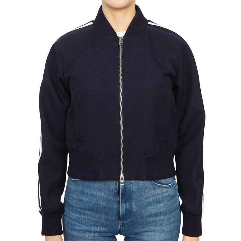 AMI Women’s Bomber Jacket Navy Wool Blend