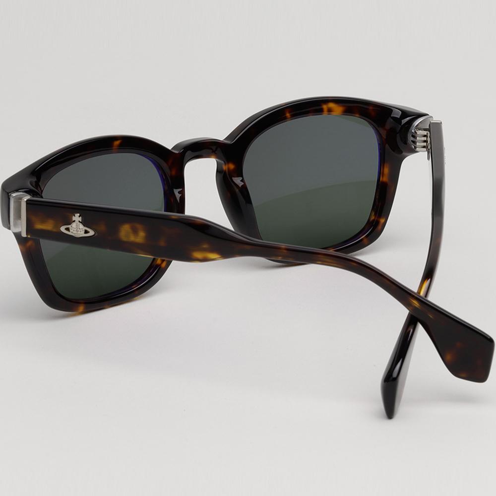 Vivienne Westwood Tortoise Acetate Square Sunglasses Unisex VW5025 100
