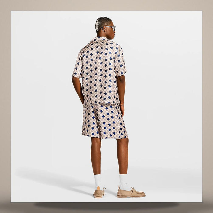 Louis Vuitton Women's Damier Silk Shorts Regular Fit