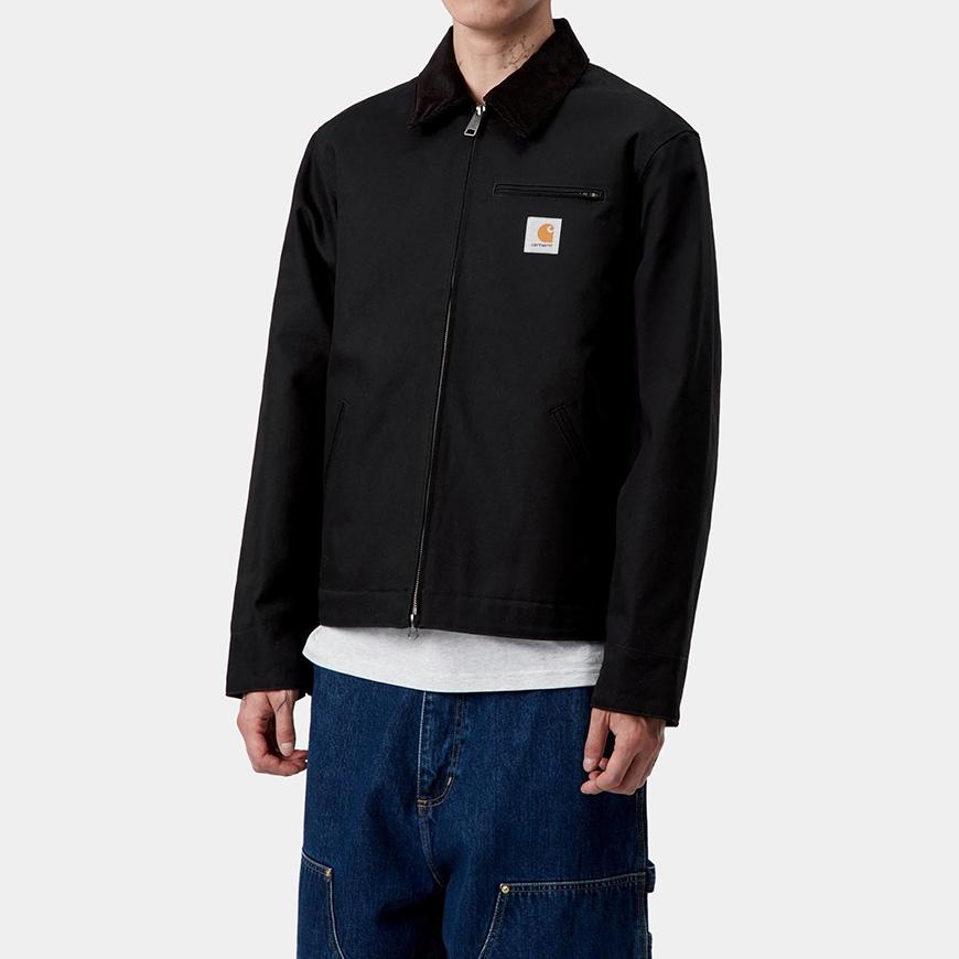 CARHARTT WIP Detroit Jacket Black Cotton Canvas Mens Jacket