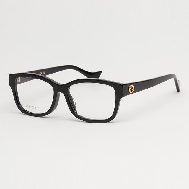 GUCCI Interlocking G Black Acetate Asian Fit Eyeglass Frames Unisex GG1259OA 001