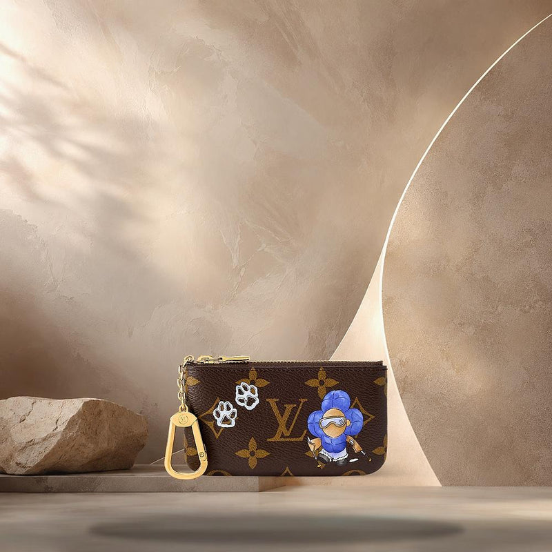 Louis Vuitton Monogram Blue Frost Key Pouch Keyring M15341