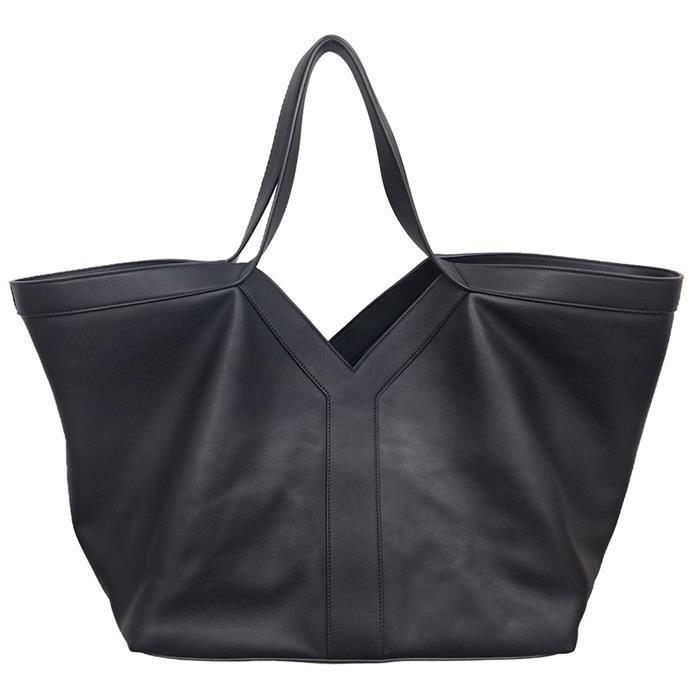 Saint Laurent Y Large Tote Bag Black Leather Shoulder Bag