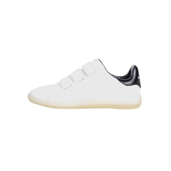 Isabel Marant BrownsY Perforated Logo White Low-Top Sneakers