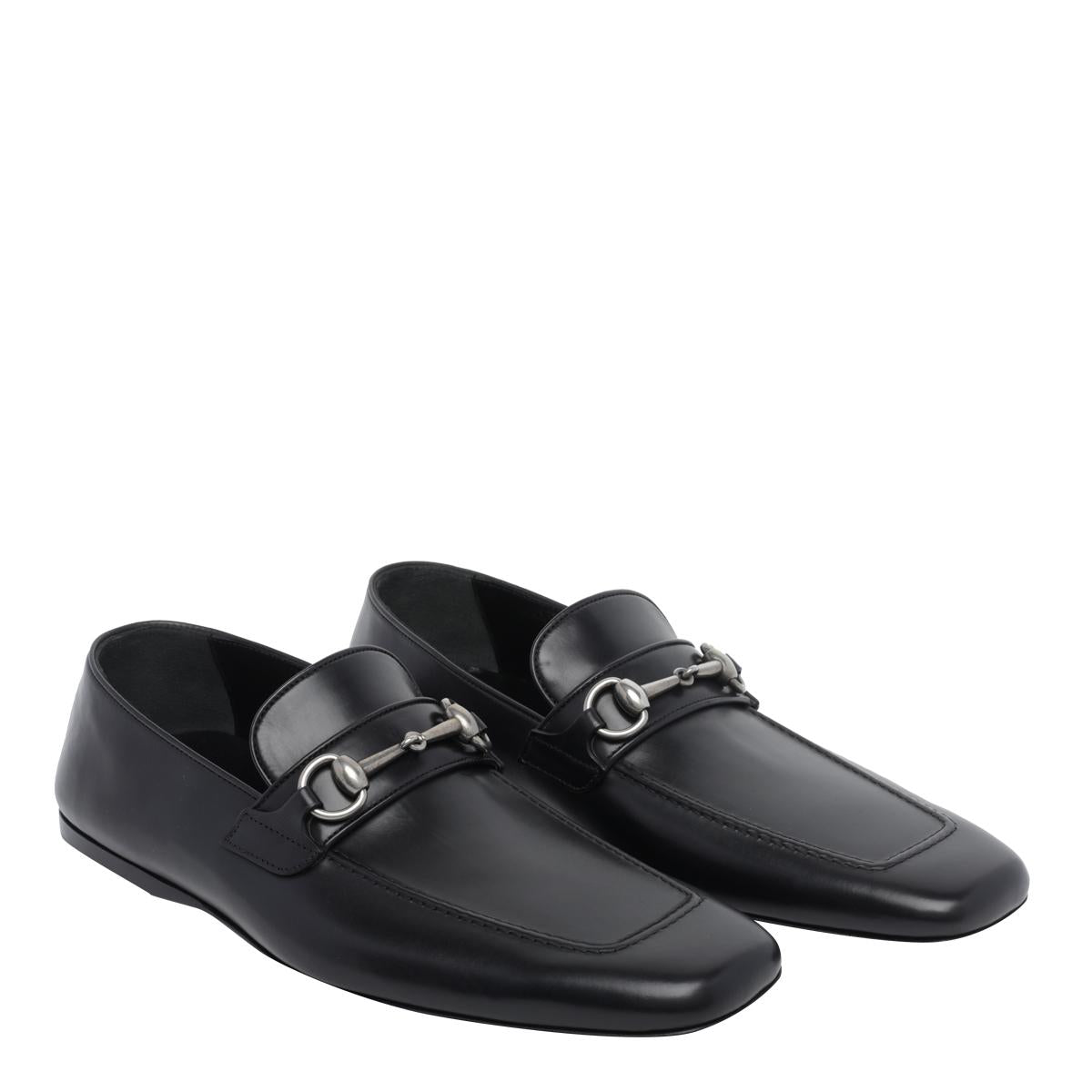 GUCCI Black Leather Loafers