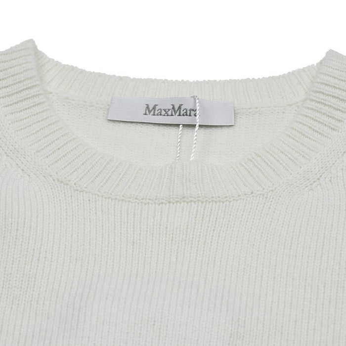 Max Mara Women’s Crewneck Knit Sweater Wool Blend Beige