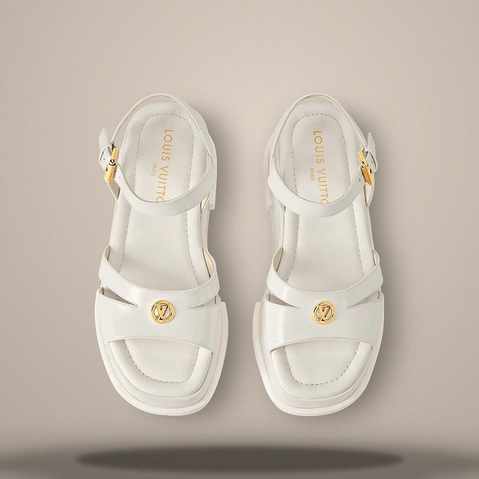Louis Vuitton Men's Maya Platform Sandals Ecru White 1AJLZF