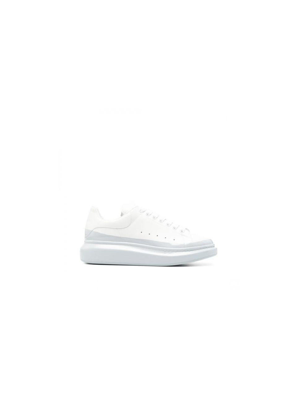Alexander Mcqueen Oversized White Leather Low-Top Sneakers 856487 WIAJP 9299