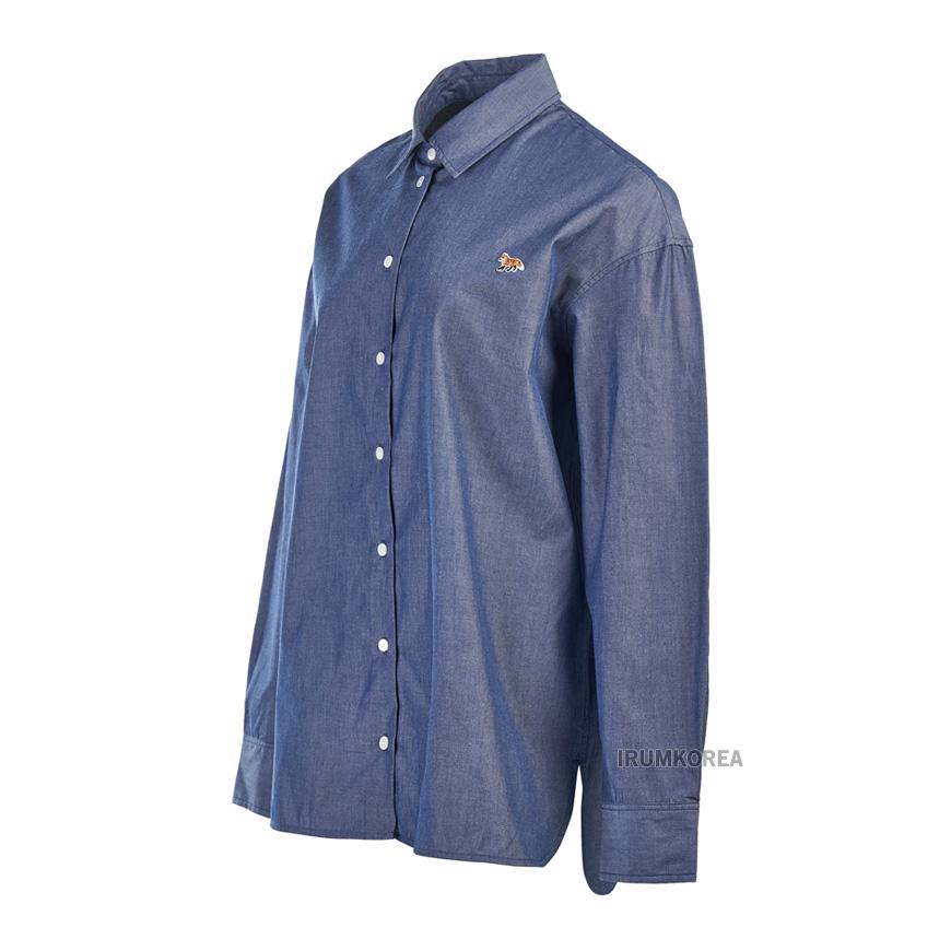Maison Kitsune Women’s Casual Fox Patch Shirt OW00401WC5043 P470