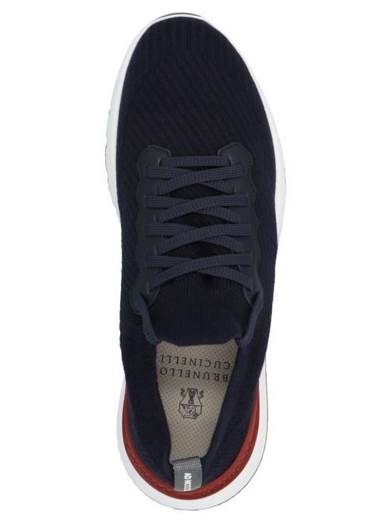 Brunello Cucinelli Navy Mesh Sneakers MZUPMBO252CP307 DOM