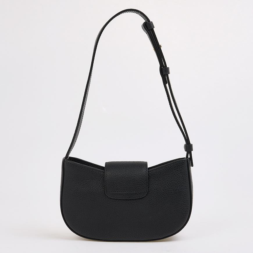 Ferragamo Gancini Mini Shoulder Bag Black Red Leather Women