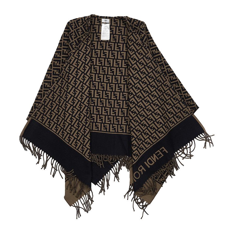 FENDI Women’s Wool Cashmere Poncho Black